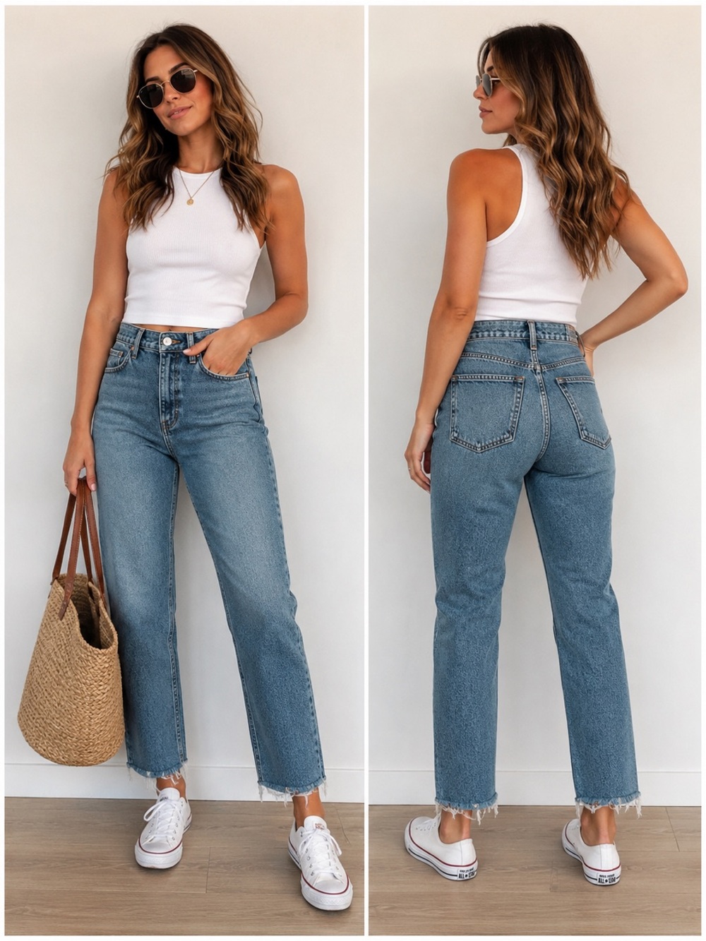 Agolde Nico High Rise Straight slim Crop Jeans button-fly raw unfinished hem 24